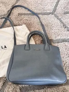FURLA グレー ハンドバッグ 保存袋付き