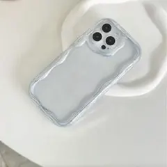 iPhone14 クリアケース　ブルー