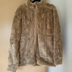 Champion フリースジャケット ブラウン　ボア　M