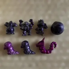 貴重　ポケモンガチャ　メタルコレクション　フィギュア　7体セット　カラー　紫色系