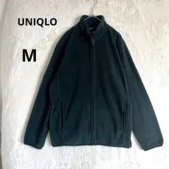 美品 UNIQLOメンズ M グリーン フリース フルジップ ジャケット