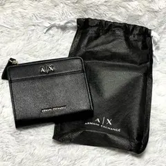 アルマーニ エクスチェンジエンボスA|Xロゴ L字ファスナーレザーミニ