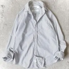 フランクアンドアイリーン LUKEメンズ XS→M相当ストライプ 長袖シャツ 白