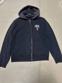 正規品　STUSSY ジップパーカー　ワールドツアーロゴ　Sサイズ