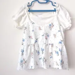 しまむら 2点セット 新品未使用 キャミソール 花柄 Tシャツセット A60