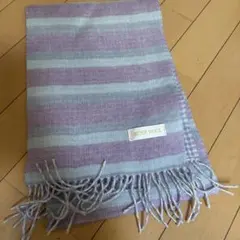 SUPER WOOL ウールマフラー 紫と水色