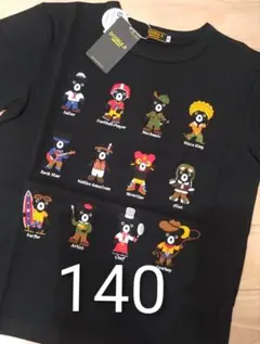 ダブルビー　Tシャツ　140 Bくん　ミキハウス　豪華　刺繍　黒　ワッペン　綿のサムネイル