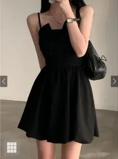 値下げしました！新品未使用　黒 バルーンキャミワンピ 　ミニワンピース GRL