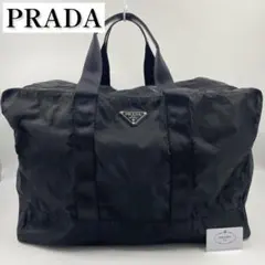 【✨美品✨】プラダ ボストンバッグ 三角ロゴ ナイロン ブラック