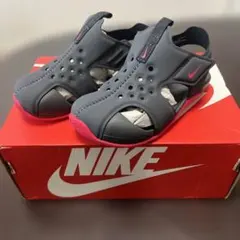 Nike Sunray Protectサンダル 9C グレー&ピンク　C