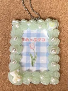 緑✖️白ハート　B8ホイップデコケース