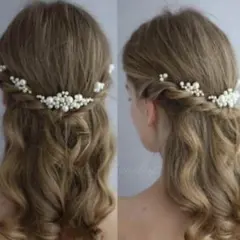 パール5点セット髪飾りヘアアクセサリー結婚式ブライダルウェディング発表会お呼ばれ