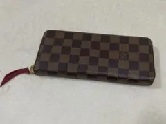 ルイヴィトン ポルトフォイユ クレマンス 長財布 ダミエ スリーズ 赤