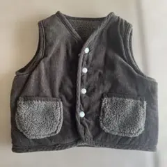 アプレレクール　80-90 コーデュロイ　ボア　リバーシブルベスト
