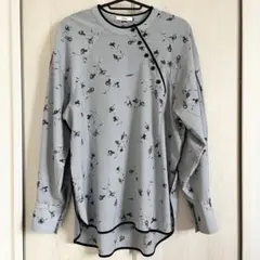 CLANE クラネ DRESS FLOWER TOPSフラワートップス グレーのサムネイル