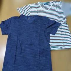 Navy XL ネイビー ストライプ Tシャツ　おまとめ売り
