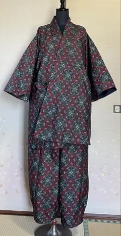 着物リメイク　しつけ付き　訪問着　紬地　草花文　正絹から作務衣 2025年最新】作務衣 着物リメイクの人気アイテム - メルカリ 着物