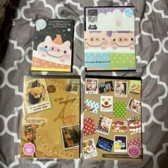 平成レトロかわいい動物デザイン メモ帳　大判メモ帳　レターセット　合計4点セット