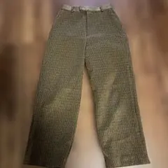 la peau de gem 千鳥柄　パンツ　ブラウン