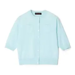 CABaNカーディガン 半袖 ニットカーディガン 61 サックスブルー