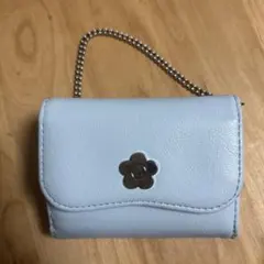 MARY QUANTブライトカラーミニウォレット（ブルー）