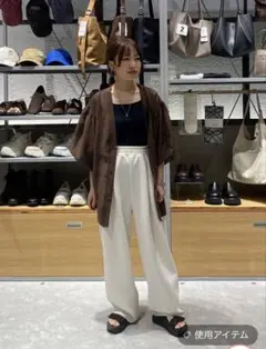 ローリーズファーム　シアーカーディガン ブラウンのサムネイル