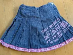 メゾピアノ♪音符デニム プリーツスカート♪ 110