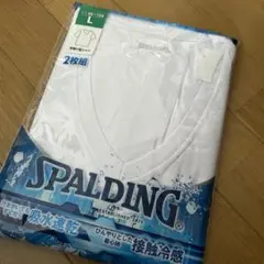 SPALDING 半袖V首シャツ 2枚組 Lサイズ