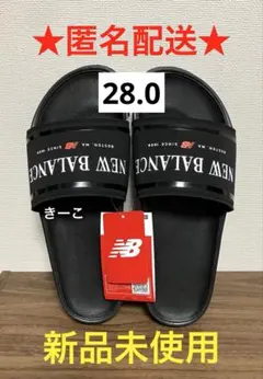 ニューバランス　シャワーサンダル　サンダル　黒　赤　ブラック　28.0 28