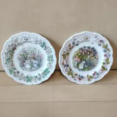 廃盤❤️ロイヤルドルトン絵本の世界　ブランブリーヘッジサマーオータム　2枚セット