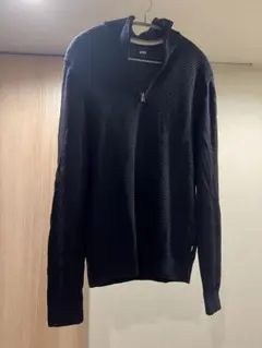 ボス BOSS Ladamo 背面切替 ハーフジップアップ ニット メンズ Sのサムネイル