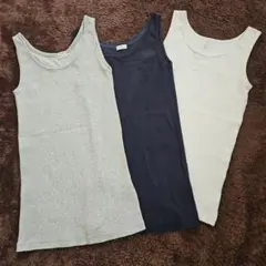 レディースタンクトップ3点　グレー　紺　ホワイト