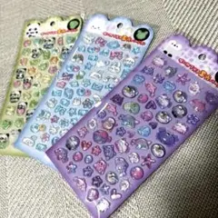 うるちゅる ぷくぷくシールセット 3枚(パンダ・うさぎ・海のいきもの)【正規品】