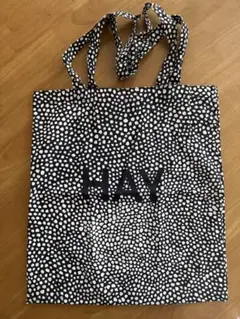 【新品】HAY ドット柄 トートバッグ 白黒 北欧デザイン