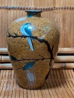 有田焼 染錦蔦絵花瓶 プラチナ - メルカリ