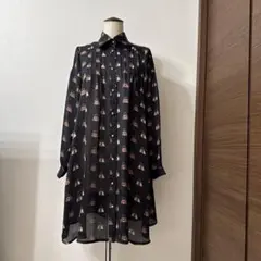 [美品] Roberta di Camerino ワンピースチュニック　バッグ柄のサムネイル