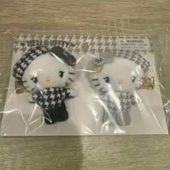 ハローキティ 千鳥格子 ヘアクリップセット