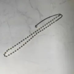 パールとリンクチェーンネックレス