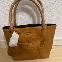 SNOOPY PEANUTS ピーナッツ スヌーピー ミニ レザートートバッグ