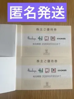 ⭐️値下げ⭐️H2Oリテイリング株主優待券　2枚　阪急百貨店　阪神百貨店①のサムネイル