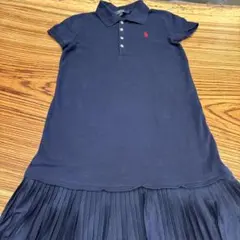 PoloRalphlauren 160 プリーツワンピース ネイビー