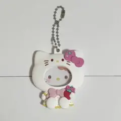 サンリオ いちご新聞50周年記念 フォトバッジ付きマスコット ハローキティ