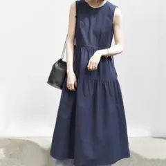 新品✨【川上桃子さんコラボ】口一切り替えワンピース - メルカリ