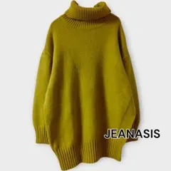 JEANASIS ストレッチスリットBIGタートルニット