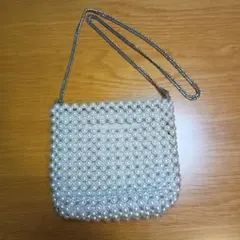 【未使用】ZARA ホワイトパール風ショルダーバッグ