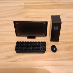 ミニチュア パソコン ゲーミングPC フィギュア用　リアル　仕事　ゲーム