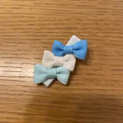 ベビークリップ　　リボン型ヘアクリップ