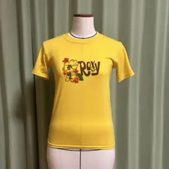 ROXY Tシャツ 花柄プリント イエロー