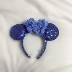 ディズニー ミニー 紫 スパンコール カチューシャ