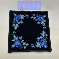 フェイラー　花柄刺繍 ハンカチ 約23cmのサムネイル